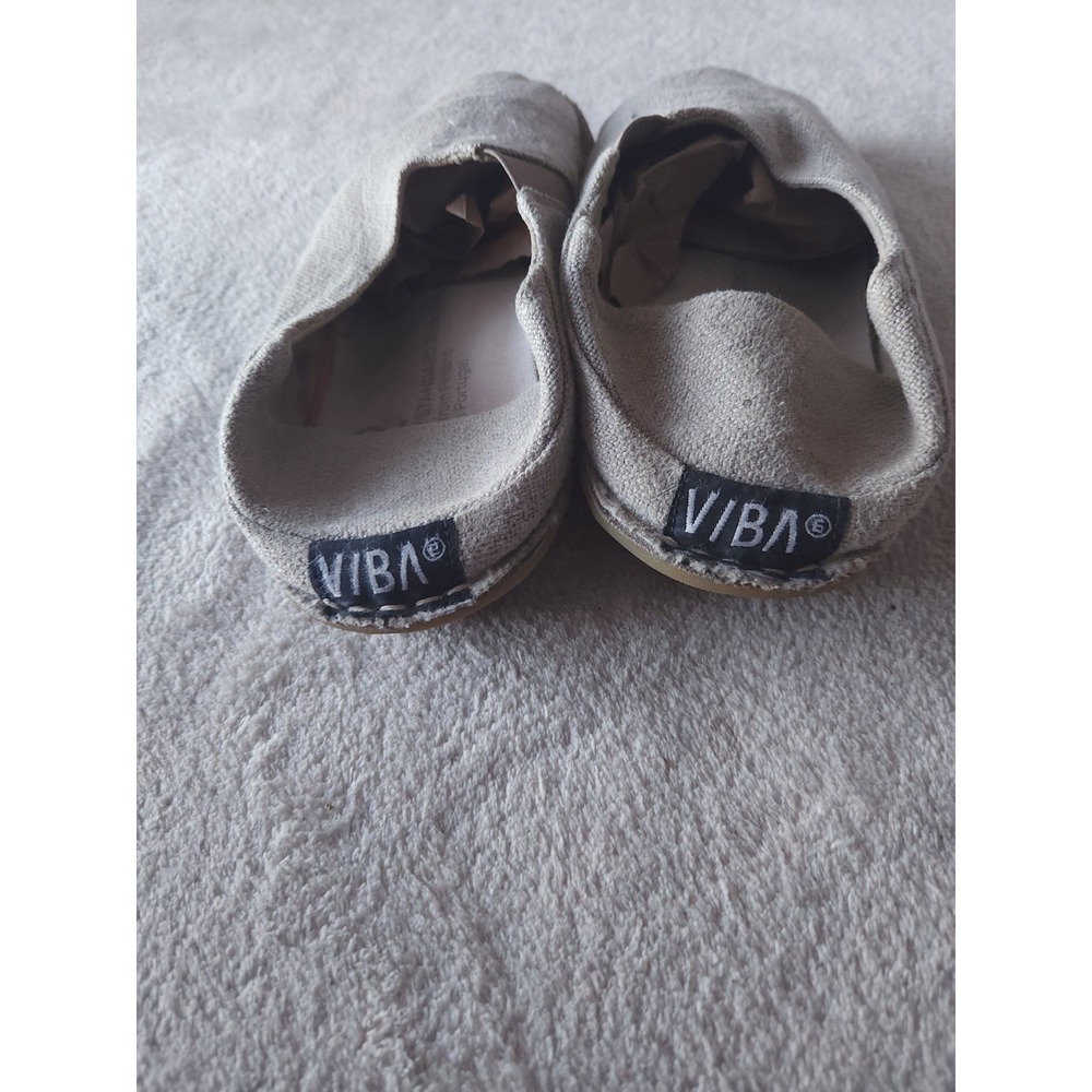 VIBA Zuma Loafers Minimalist Barefoot Slip On 42 Sand Beige Linen Textile Shoes - Picture 4 of 8